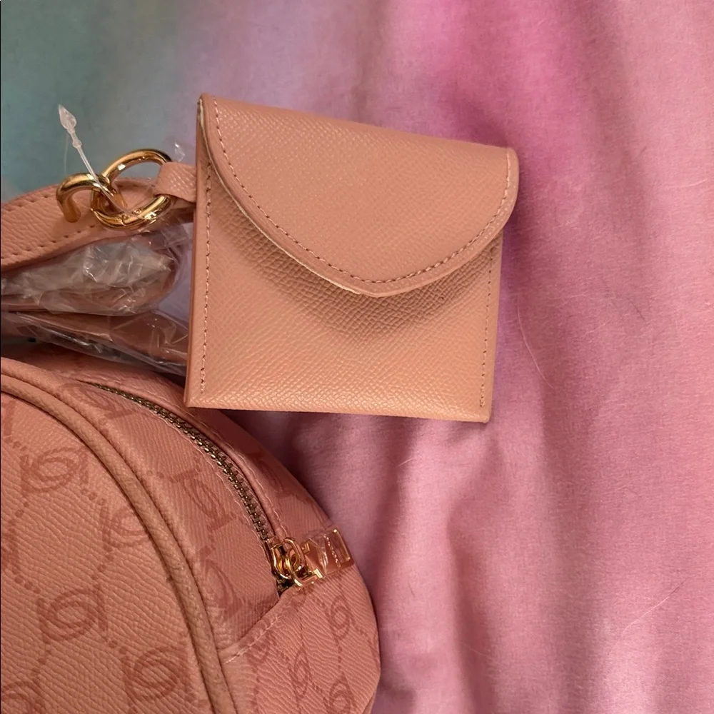 Bebe Small PU Bowler in blush